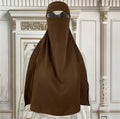 SINGLE LAYER NIQAB- Chocolate