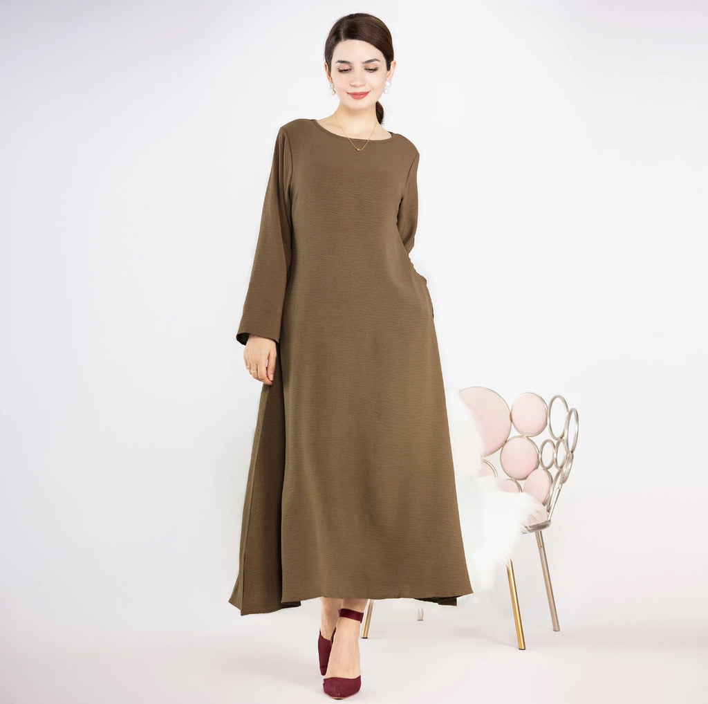 Lightweight Crepe Abaya with Pockets