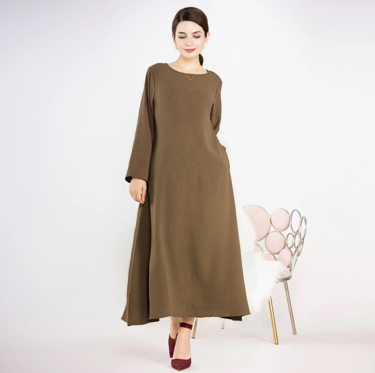 Lightweight Crepe Abaya with Pockets