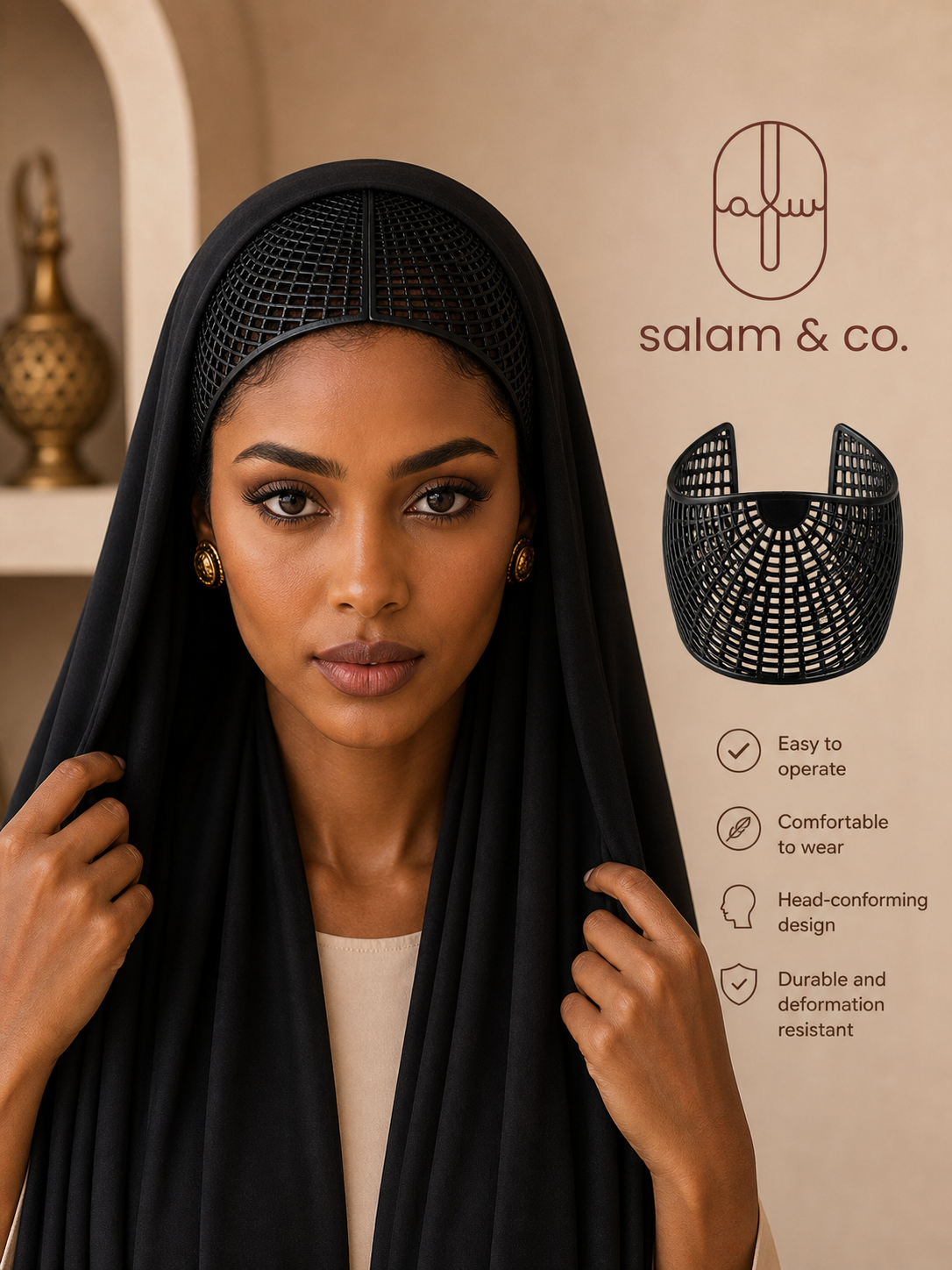 Noor Sculpt Hijab Cap - Salam Fashion