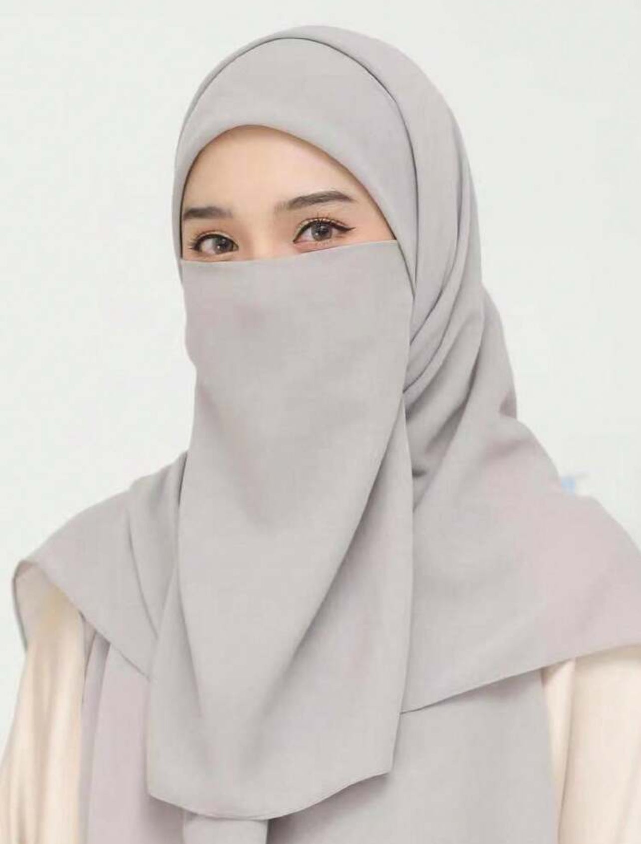 SINGLE HALF NIQAB - lightweight breathable