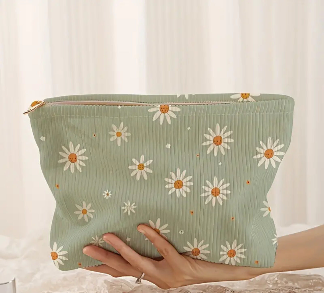 Flower Print Accessory Pouch