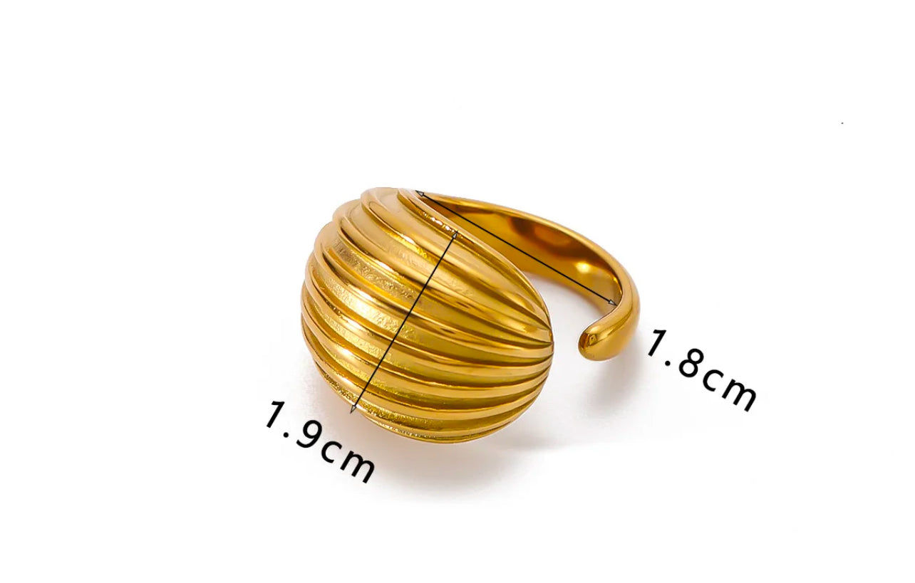 Chunky 18K Gold Plated Rings