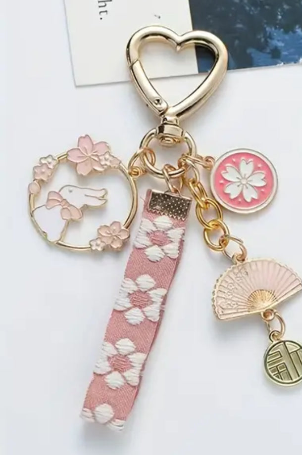 Pink Daisy Keychain