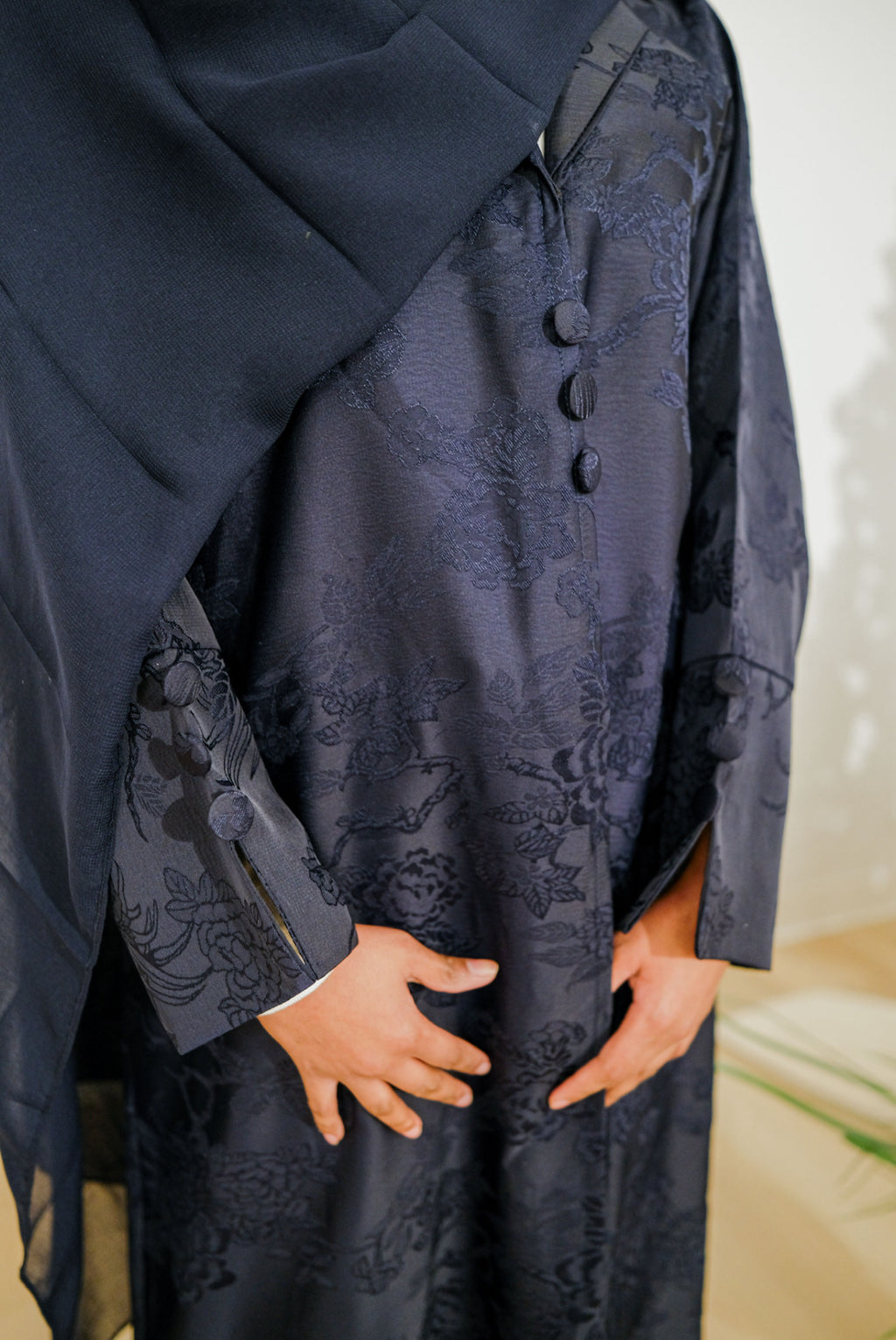 Embroidery Blazer Abaya - Salam Fashion