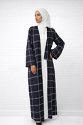 Pinstripe Abaya Set – 3 Piece - Salam Fashion