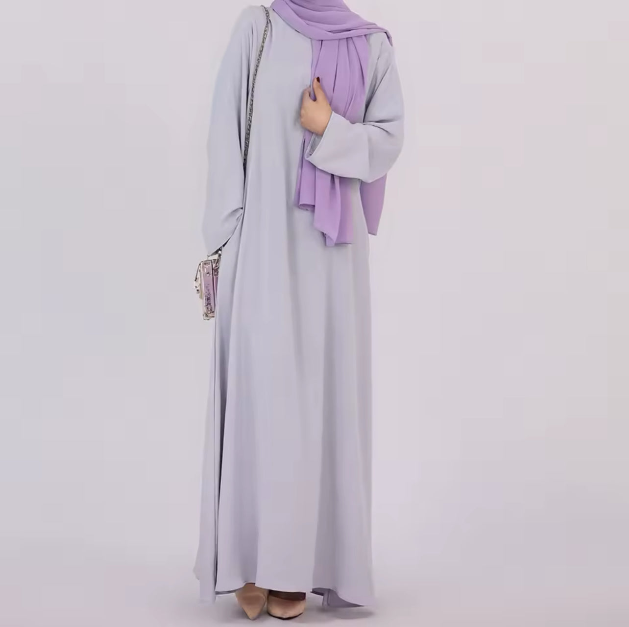 Lightweight Crepe Abaya with Pockets