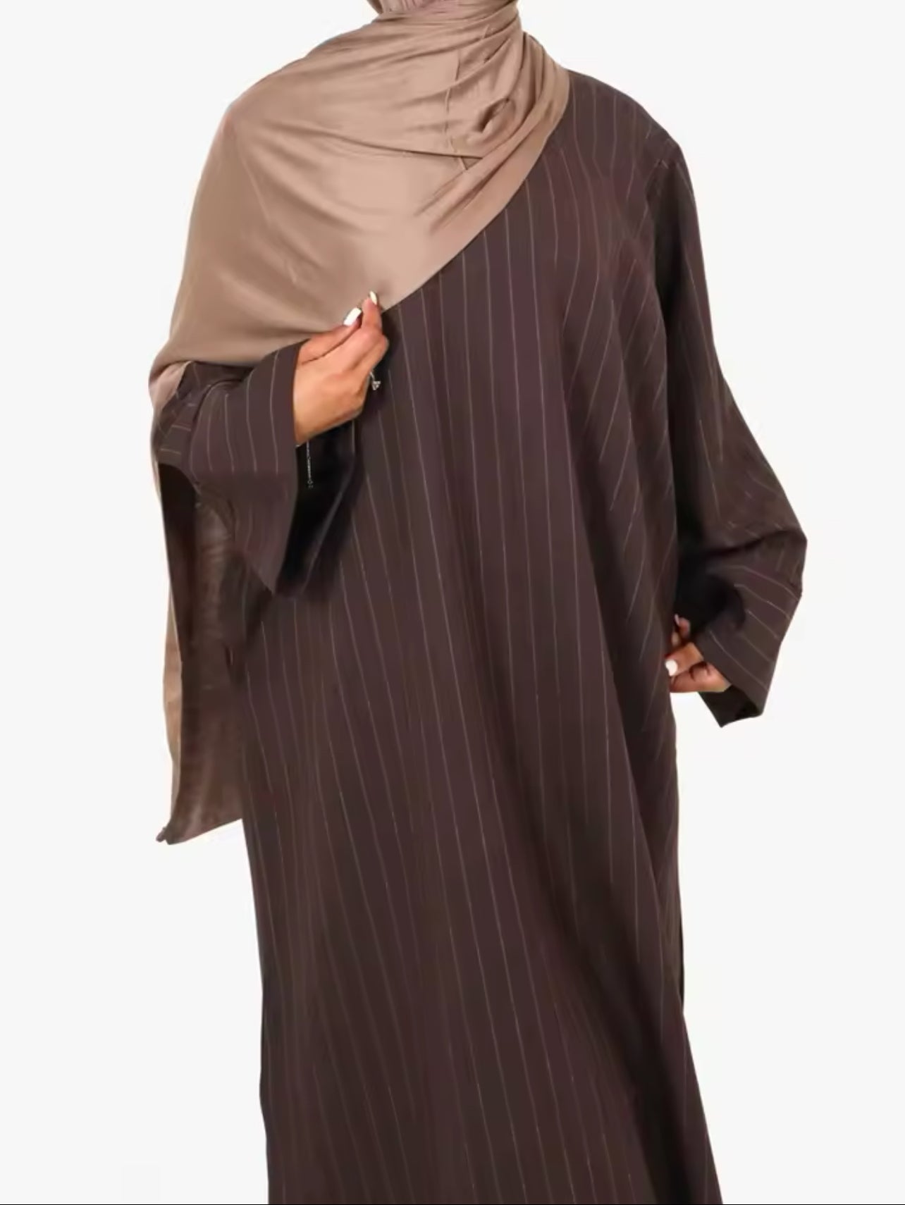 PINSTRIPE CLOSED ABAYA