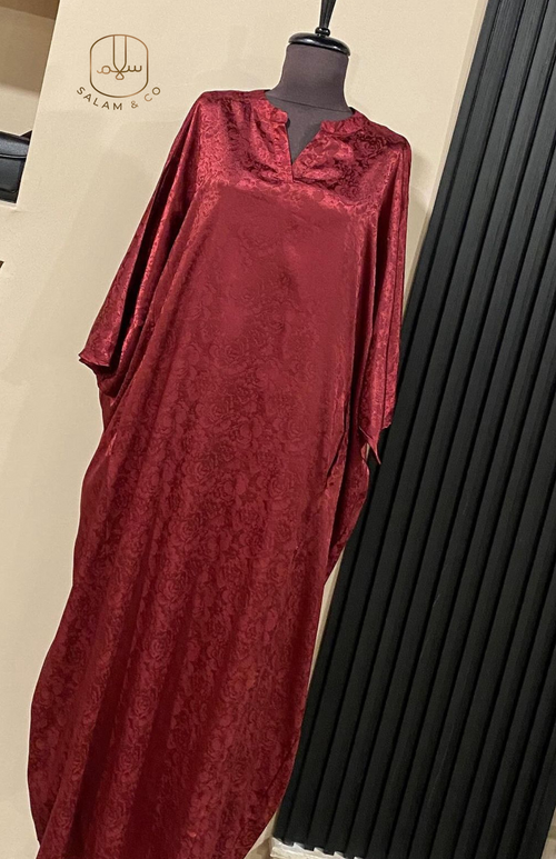 Burgundy Kaftan - Salam Fashion