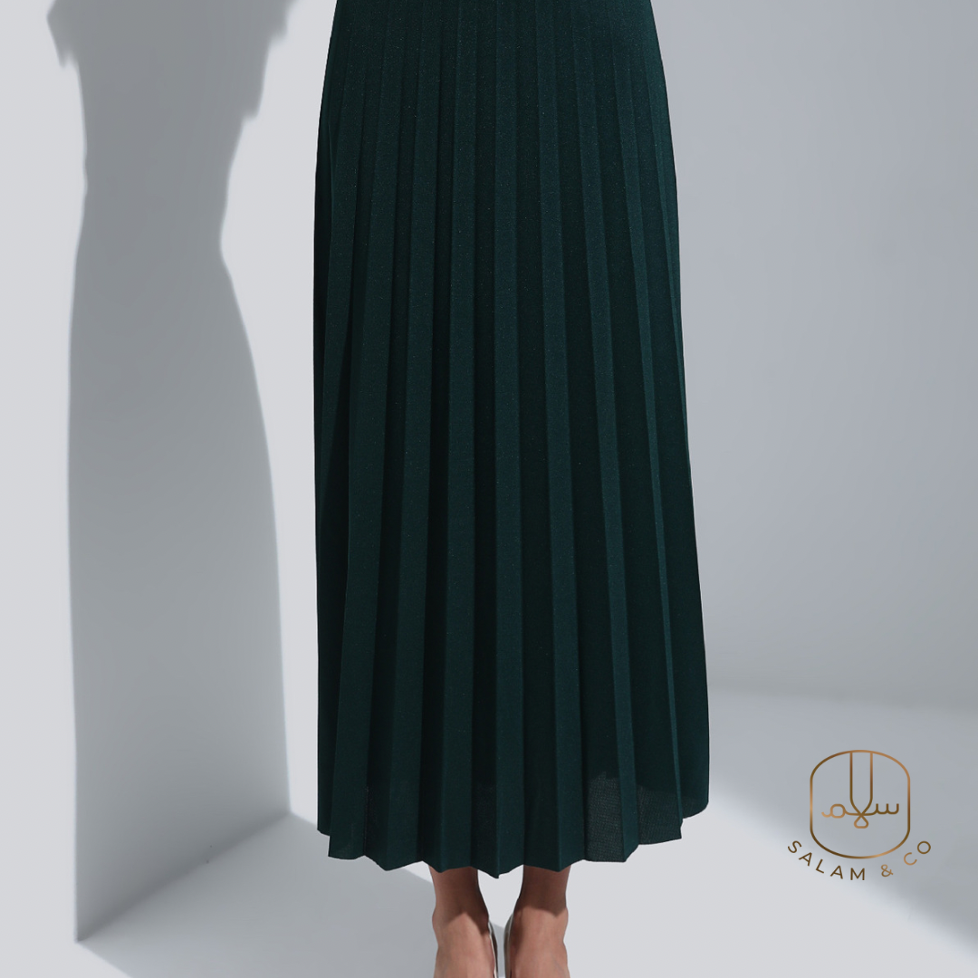 Pleated Maxi Skirt