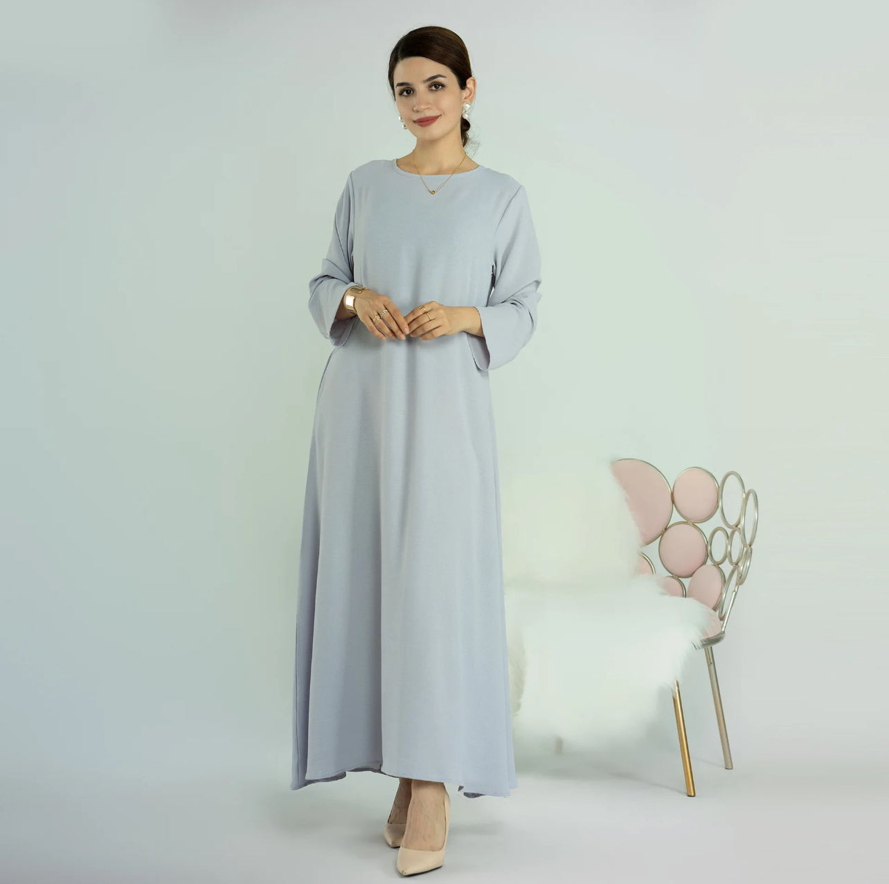 Lightweight Crepe Abaya with Pockets