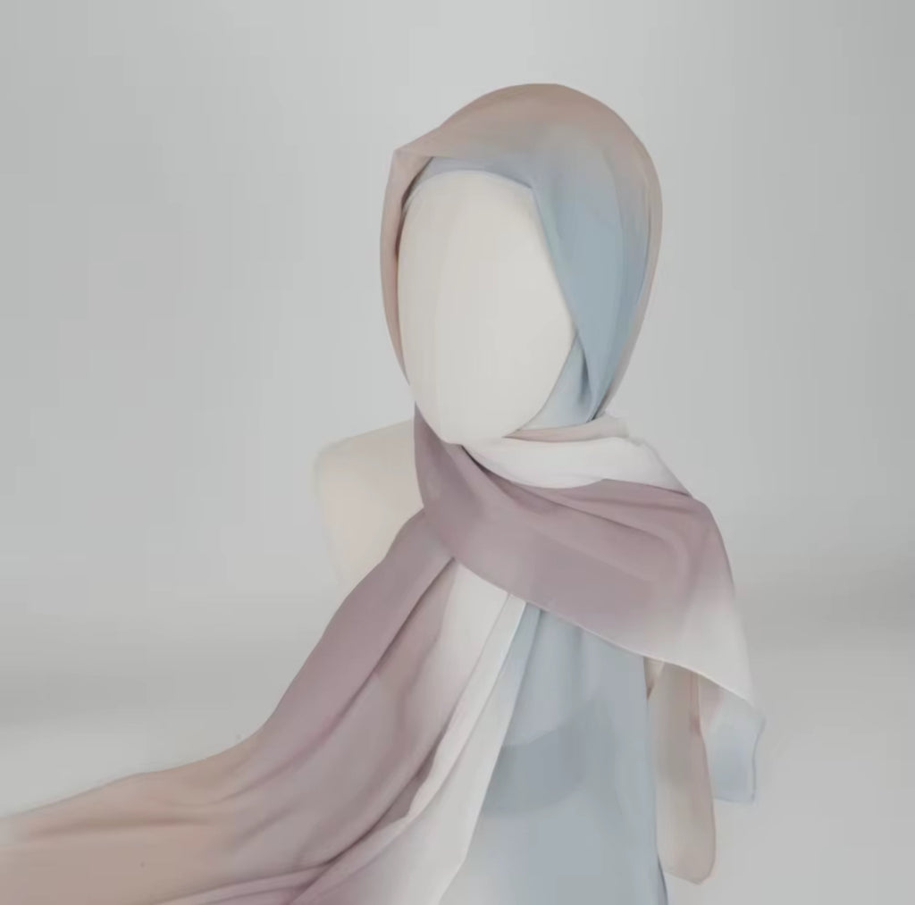 Ombre Chiffon Hijabs