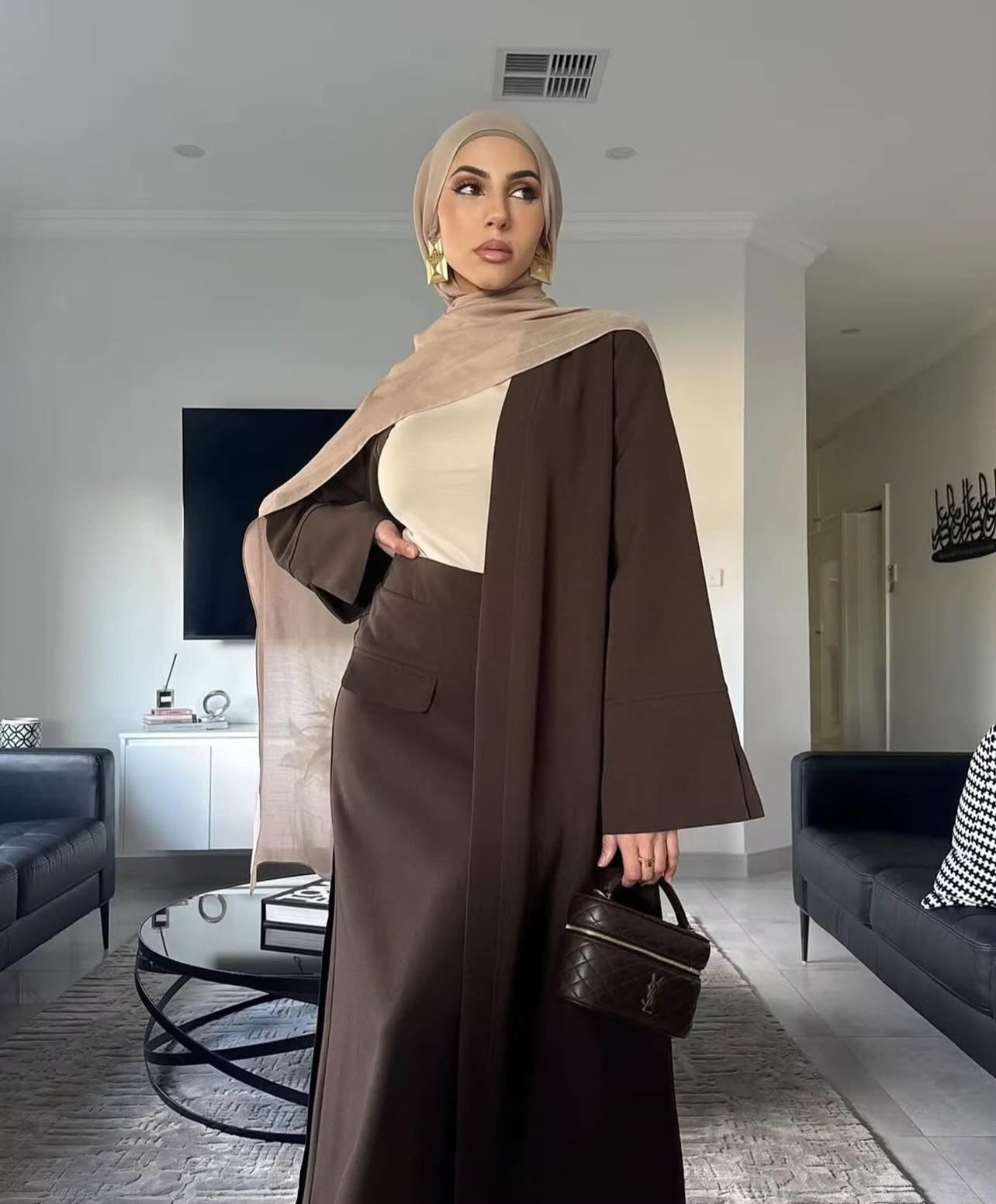 Luxe Minimalist Skirt & Abaya Set