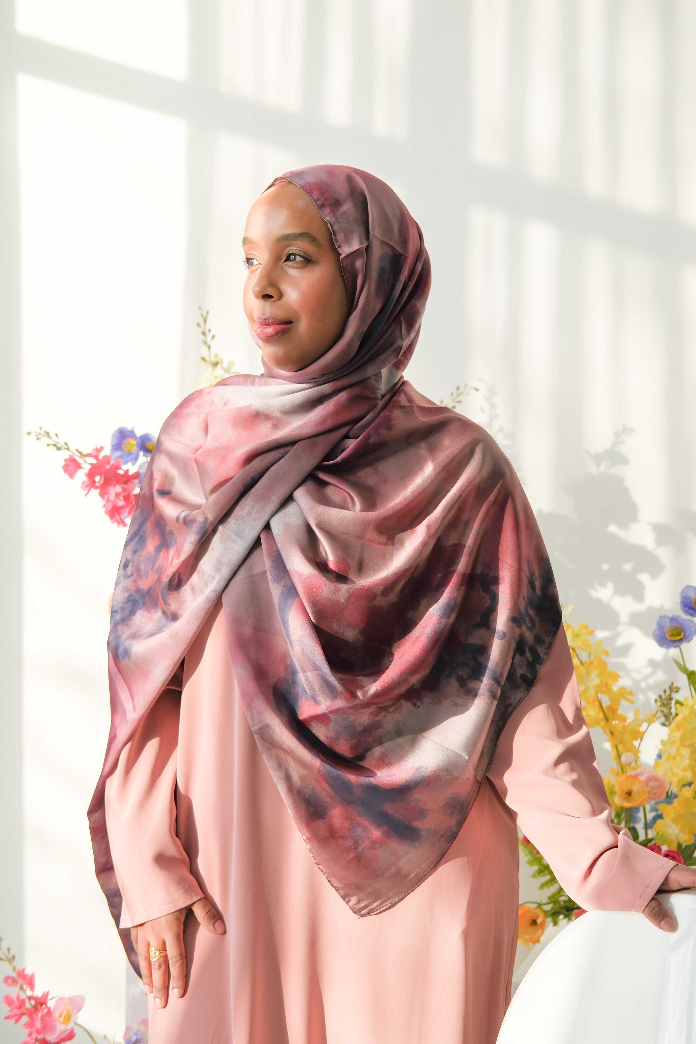 Classic Closed Abaya - Rose Pink - Salam Fashion