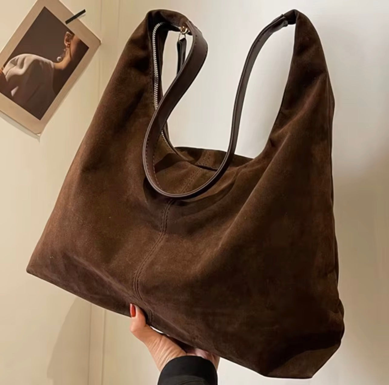 🤎 The Sienna Suede Hobo Bag
