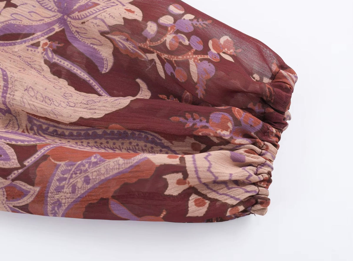 The Amara Floral Pleated Dress