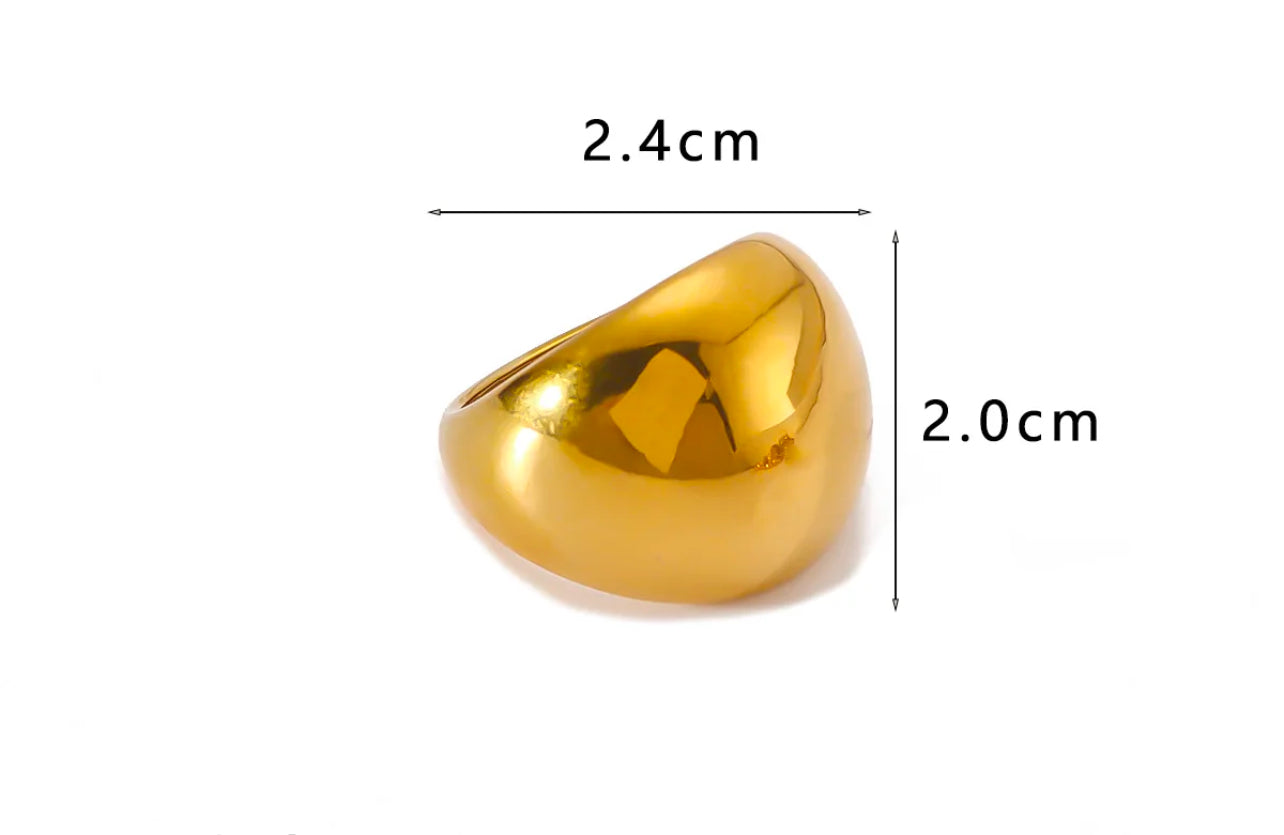 Chunky 18K Gold Plated Rings