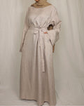 Linen Abaya- Sand - Salam Fashion