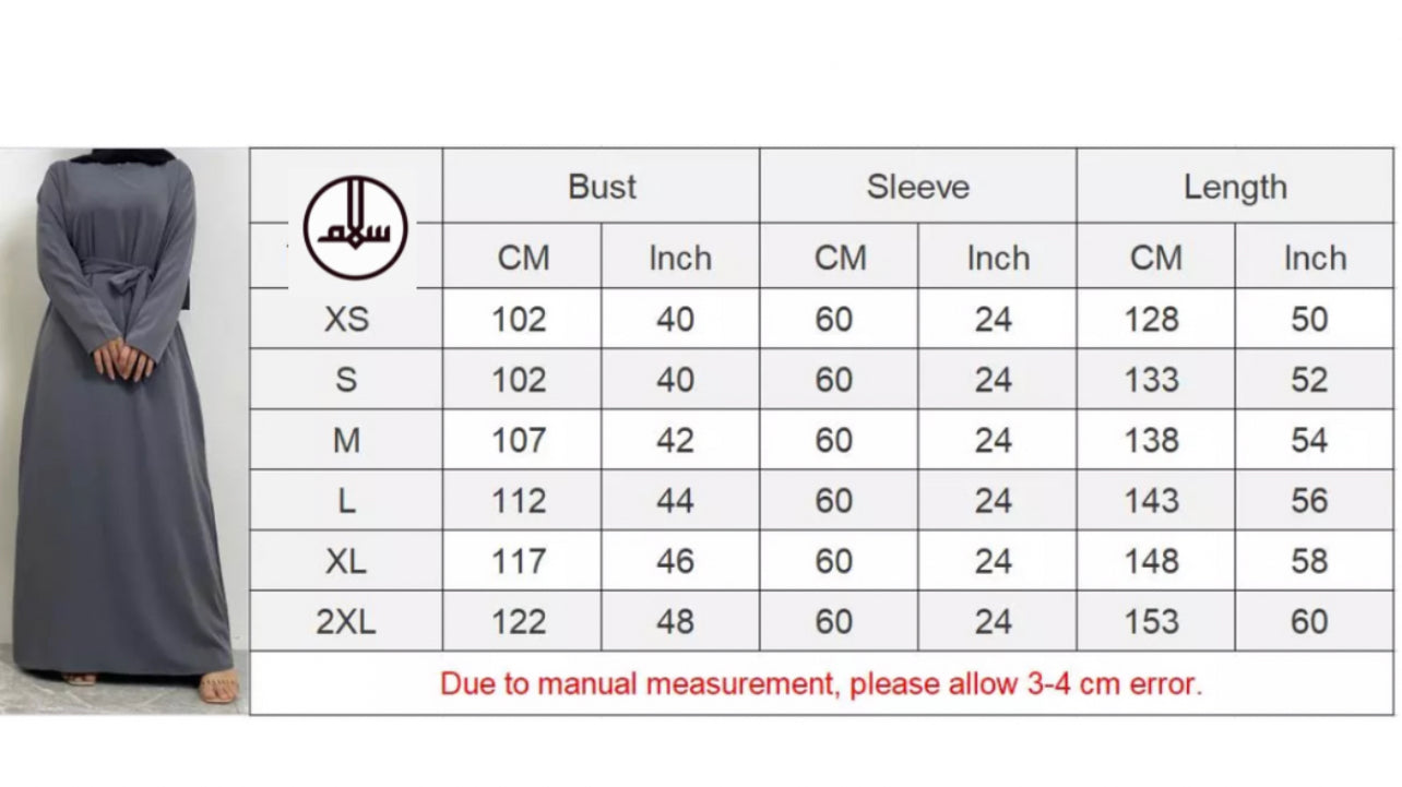 Classic Closed Abaya - Army Green - Salam Fashion