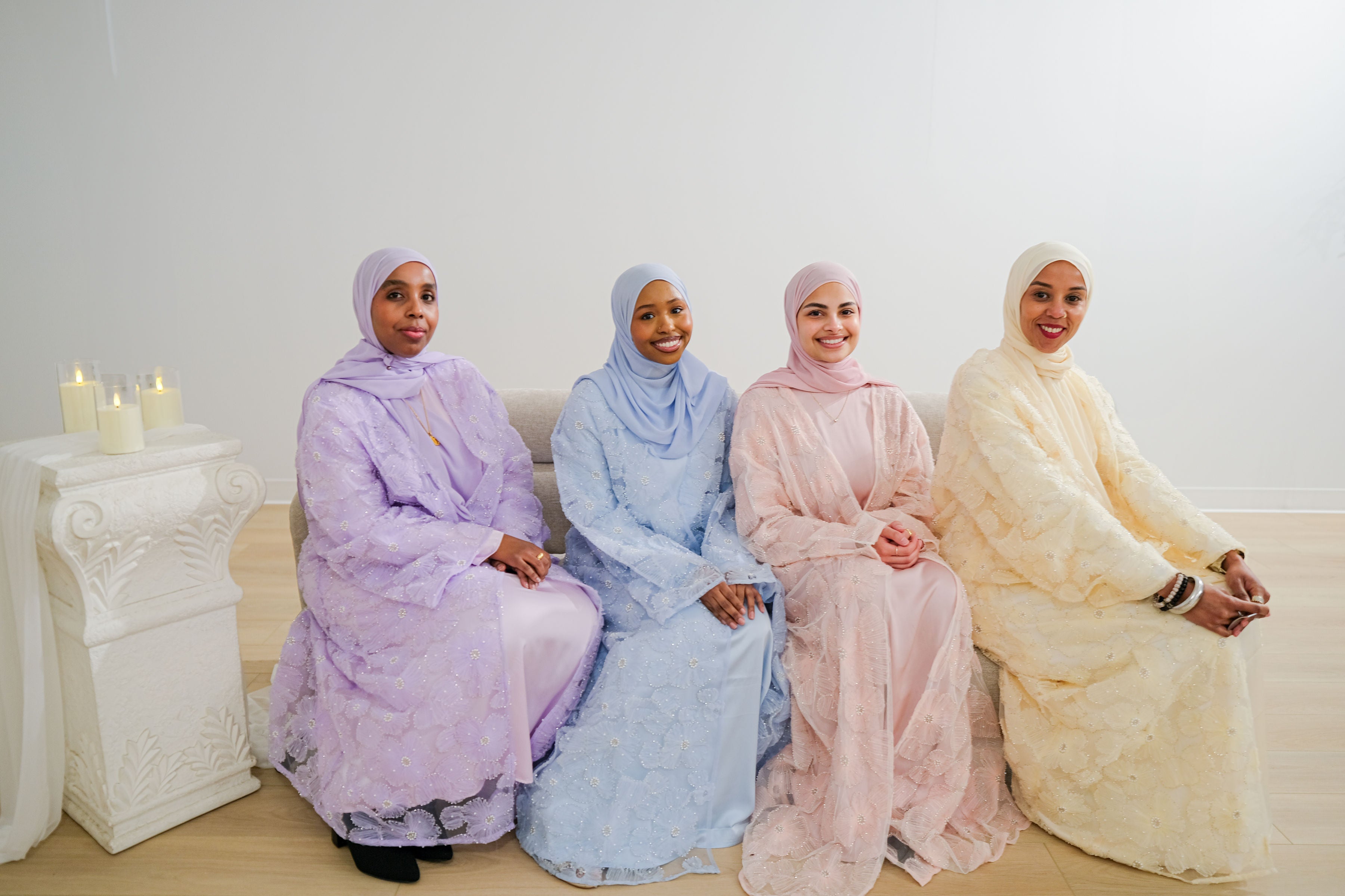 Floral Embellished Abaya Set