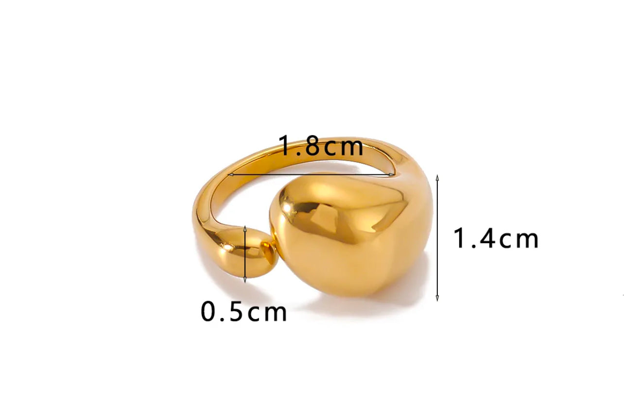 Chunky 18K Gold Plated Rings