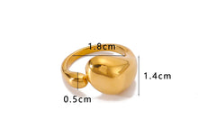 Chunky 18K Gold Plated Rings