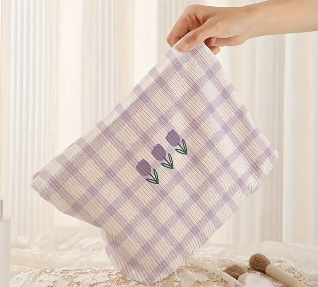 Flower Print Accessory Pouch