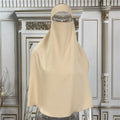 SINGLE LAYER NIQAB- Cream