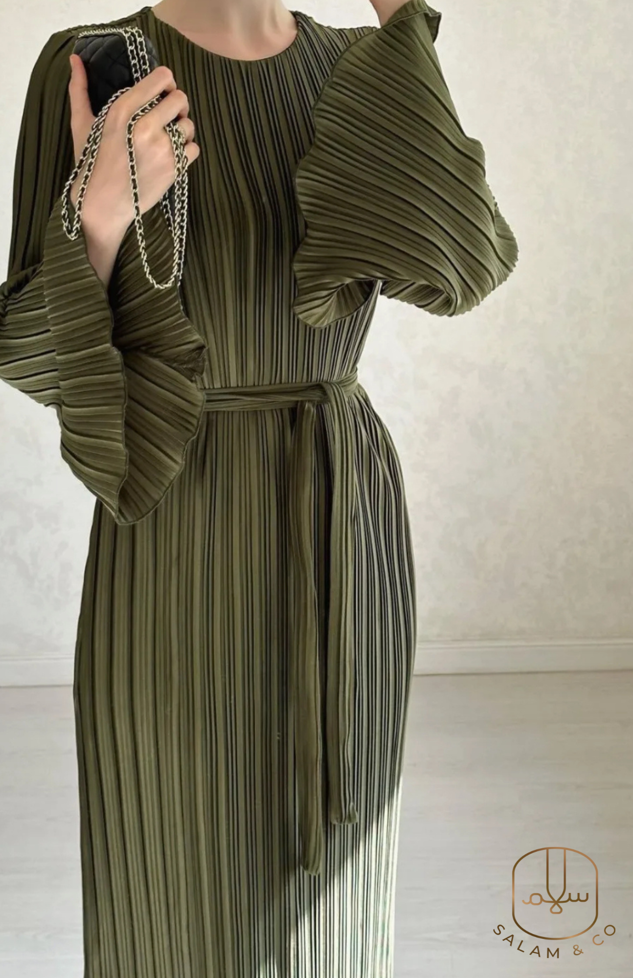 Pleated Maxi Dress