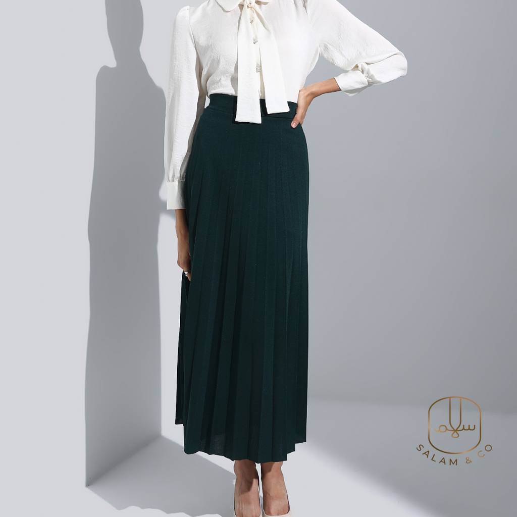 Pleated Maxi Skirt