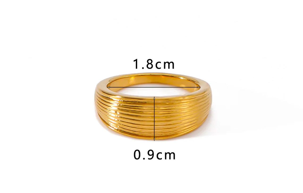 Chunky 18K Gold Plated Rings