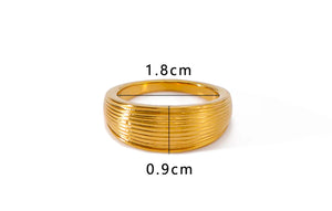 Chunky 18K Gold Plated Rings