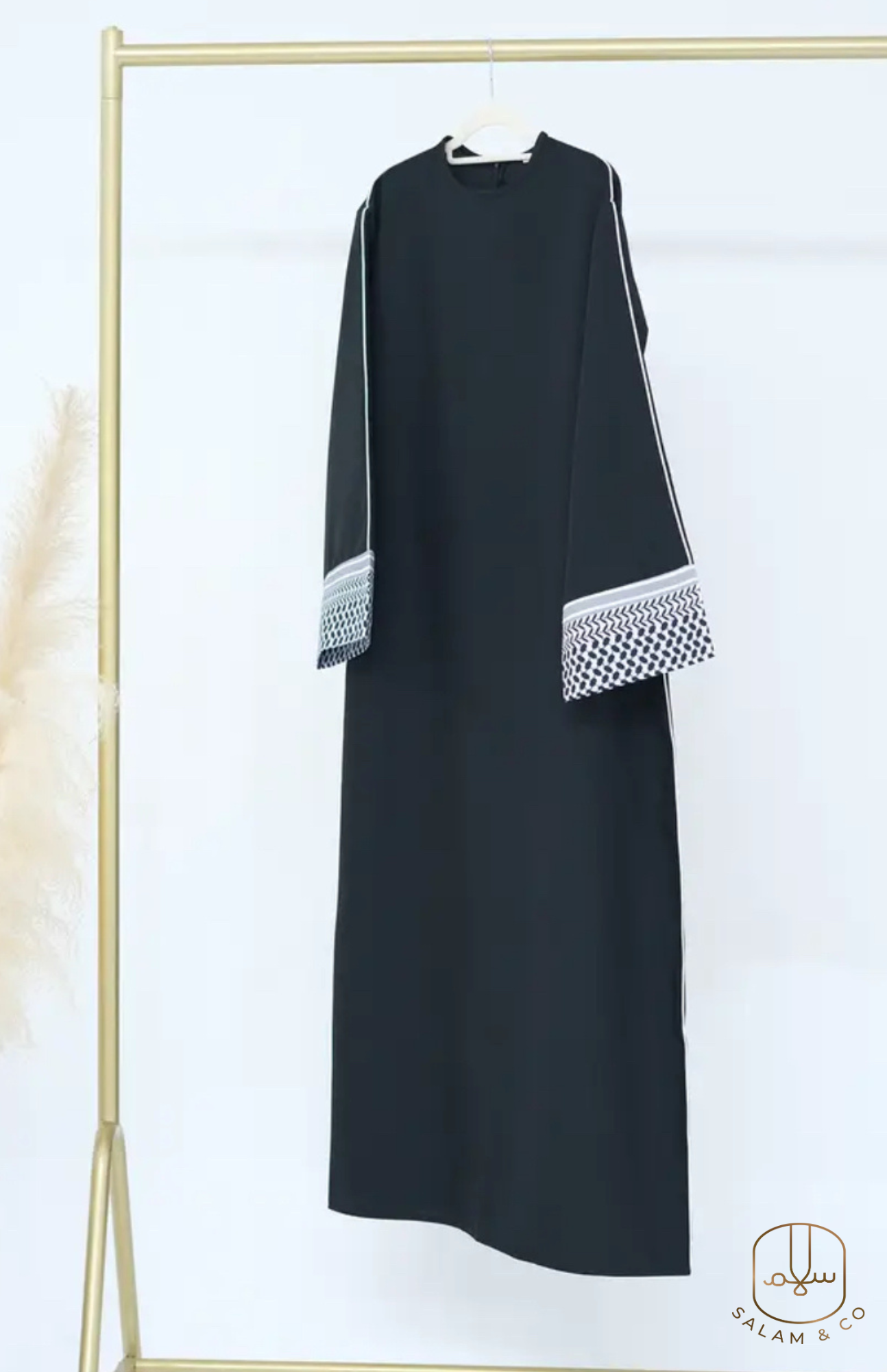 Keffiyeh Linen Abaya