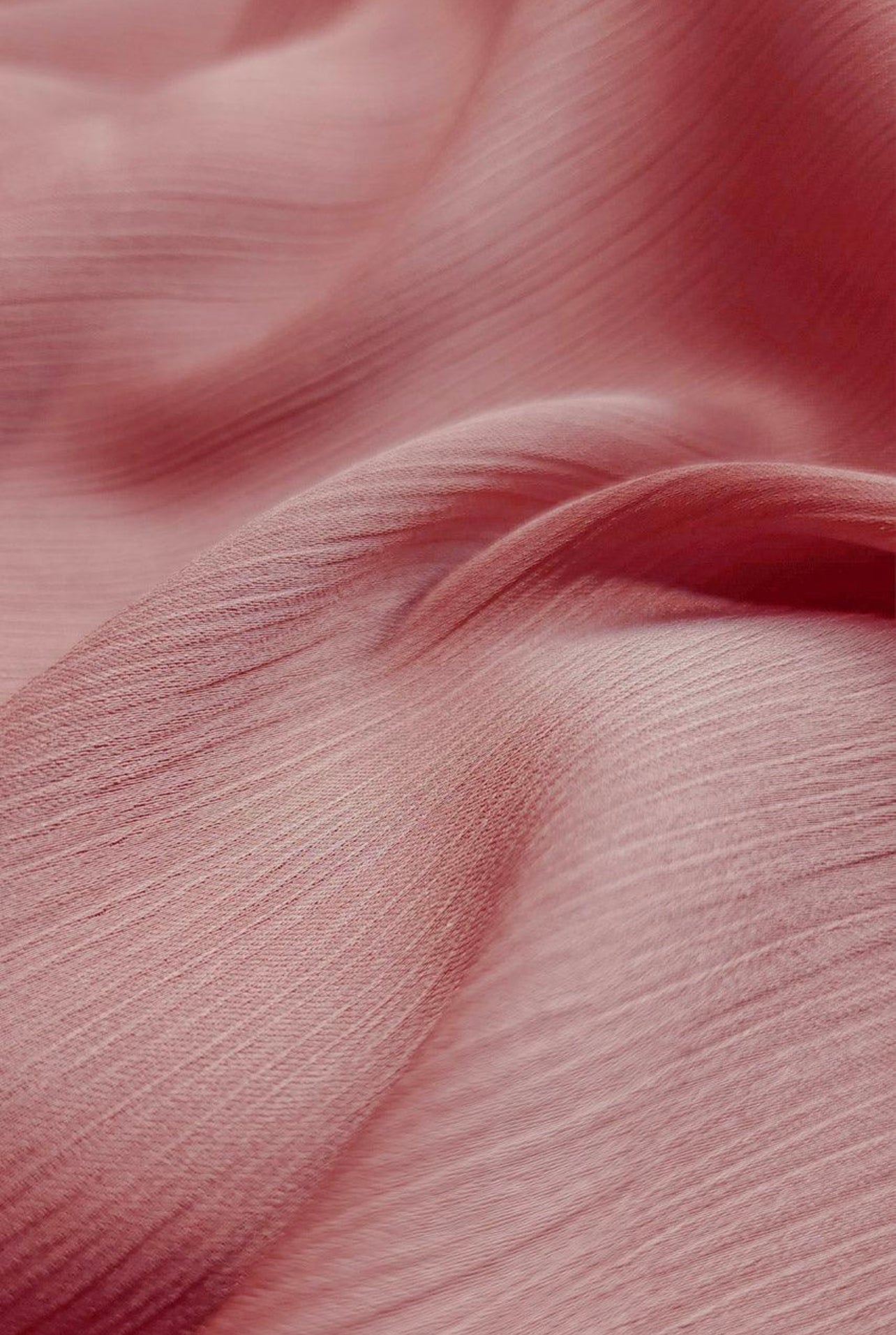Silk Satin Crinkle Hijab - Rose