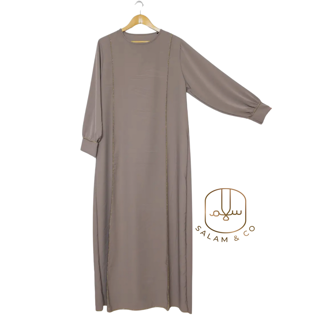 Gold Trim Abaya