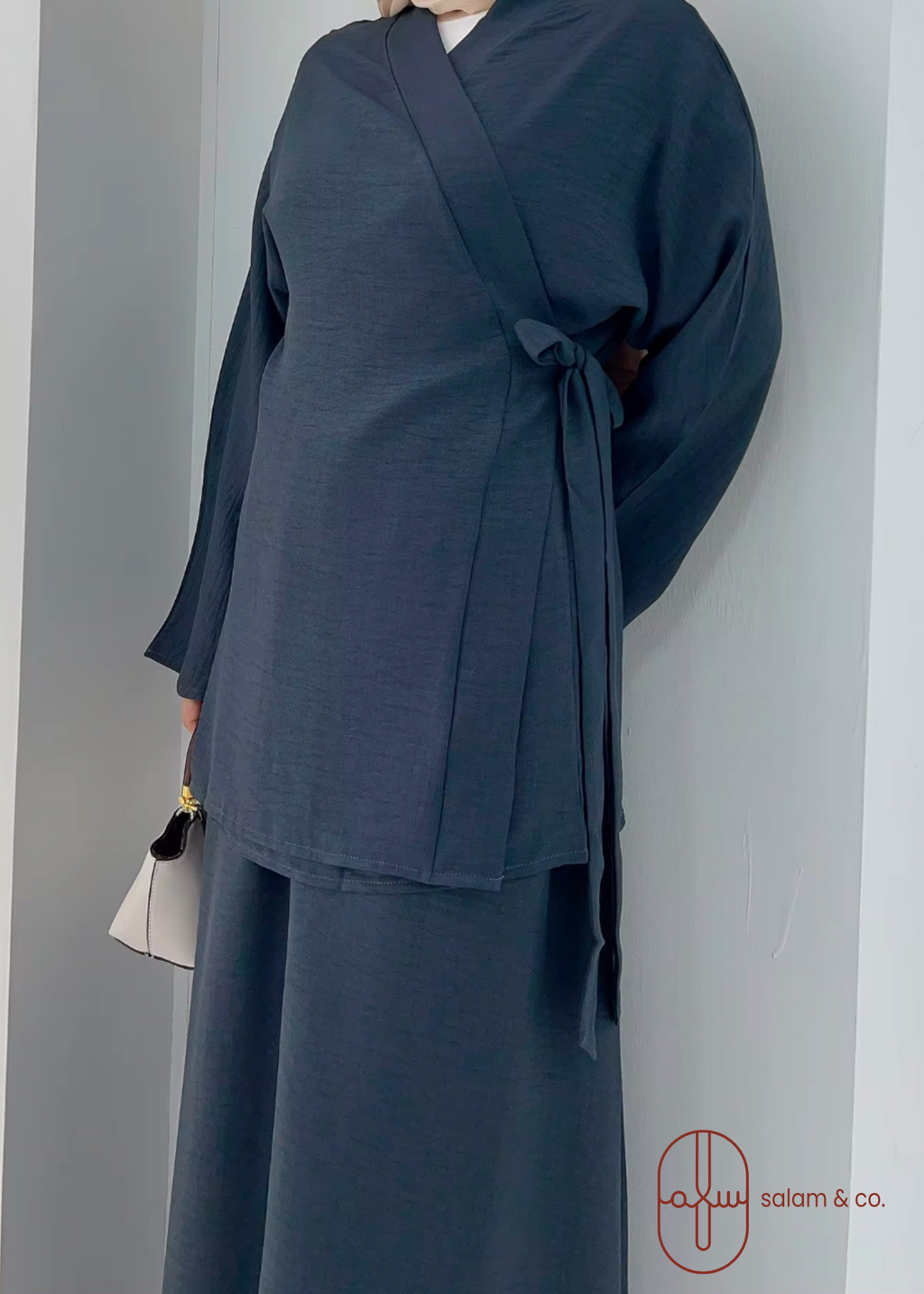 Kimono Style Co-ord -Maxi Skirt - Salam Fashion
