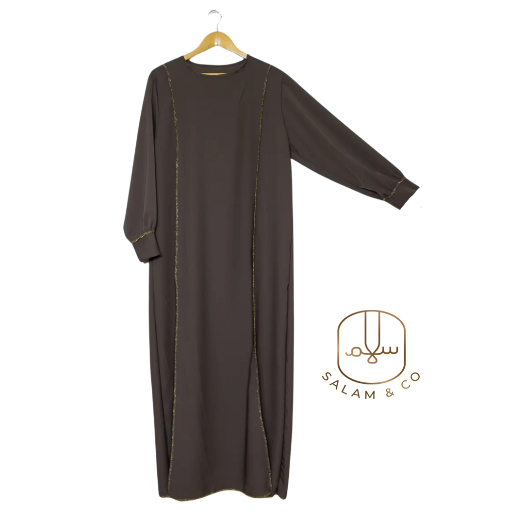 Gold Trim Abaya