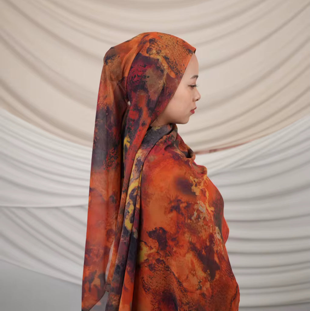 Printed Silk Chiffon - Salam Fashion