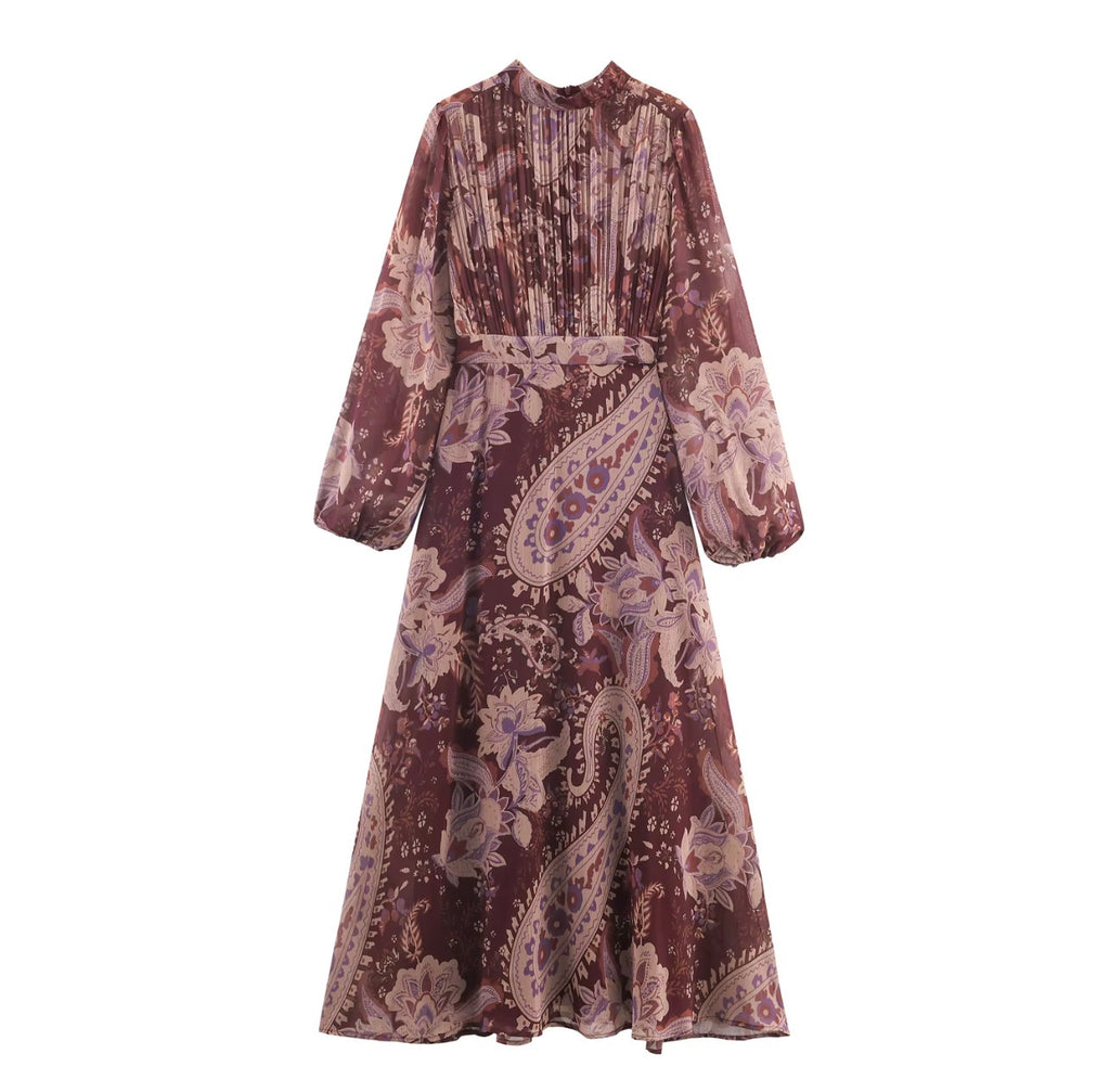 The Amara Floral Pleated Dress