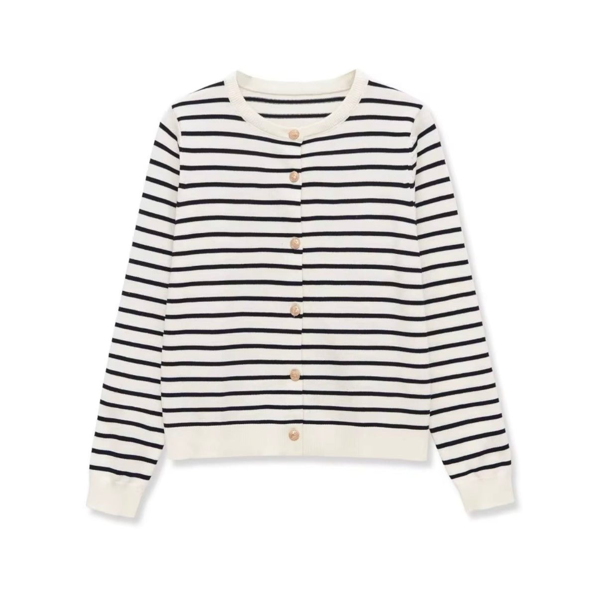 The Classic Stripe Knit Cardigan - Salam Fashion