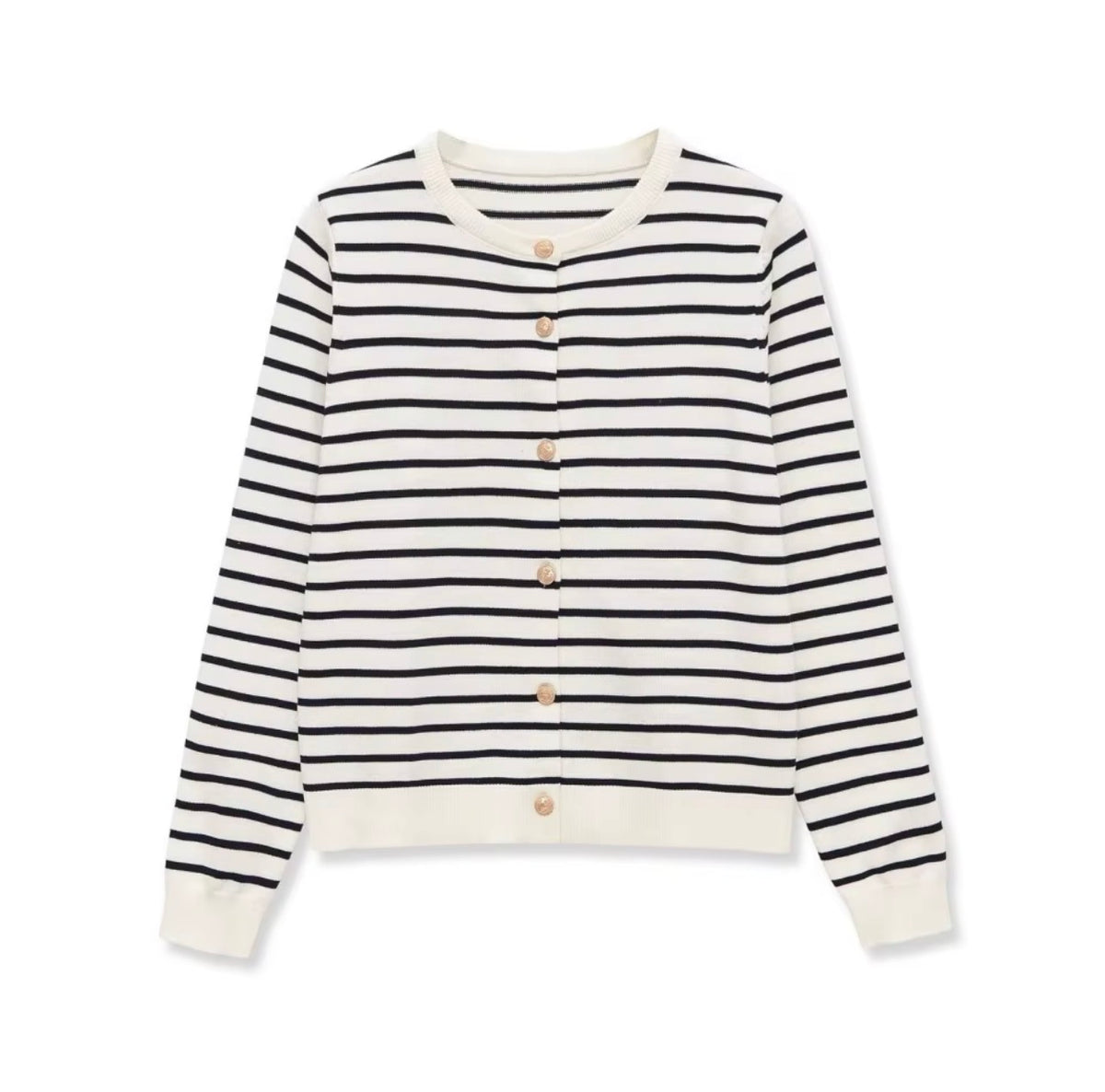 The Classic Stripe Knit Cardigan - Salam Fashion