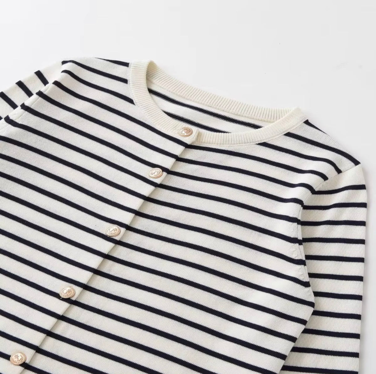 The Classic Stripe Knit Cardigan - Salam Fashion
