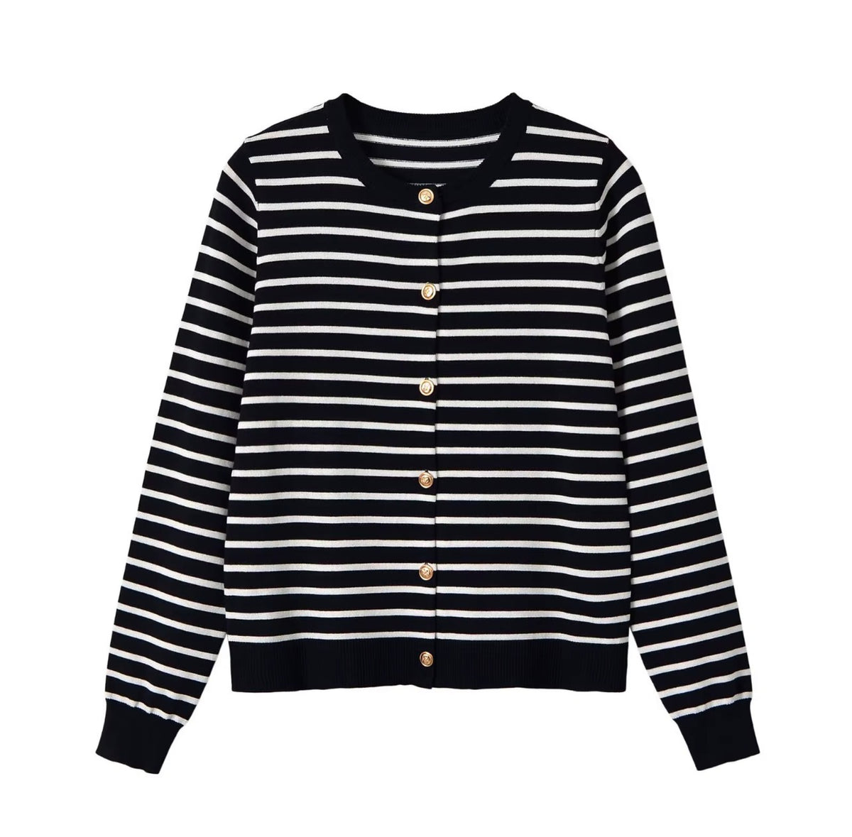 The Classic Stripe Knit Cardigan - Salam Fashion