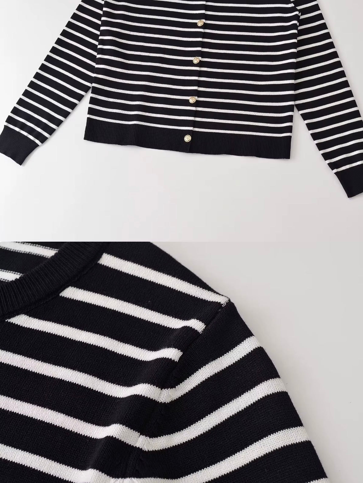 The Classic Stripe Knit Cardigan - Salam Fashion