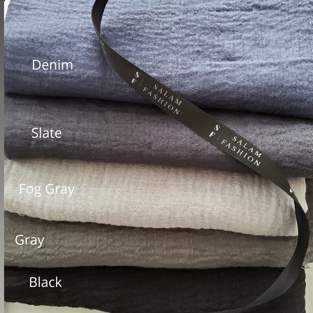 2 pack - CRINKLE COTTON HIJAB SET - Salam Fashion