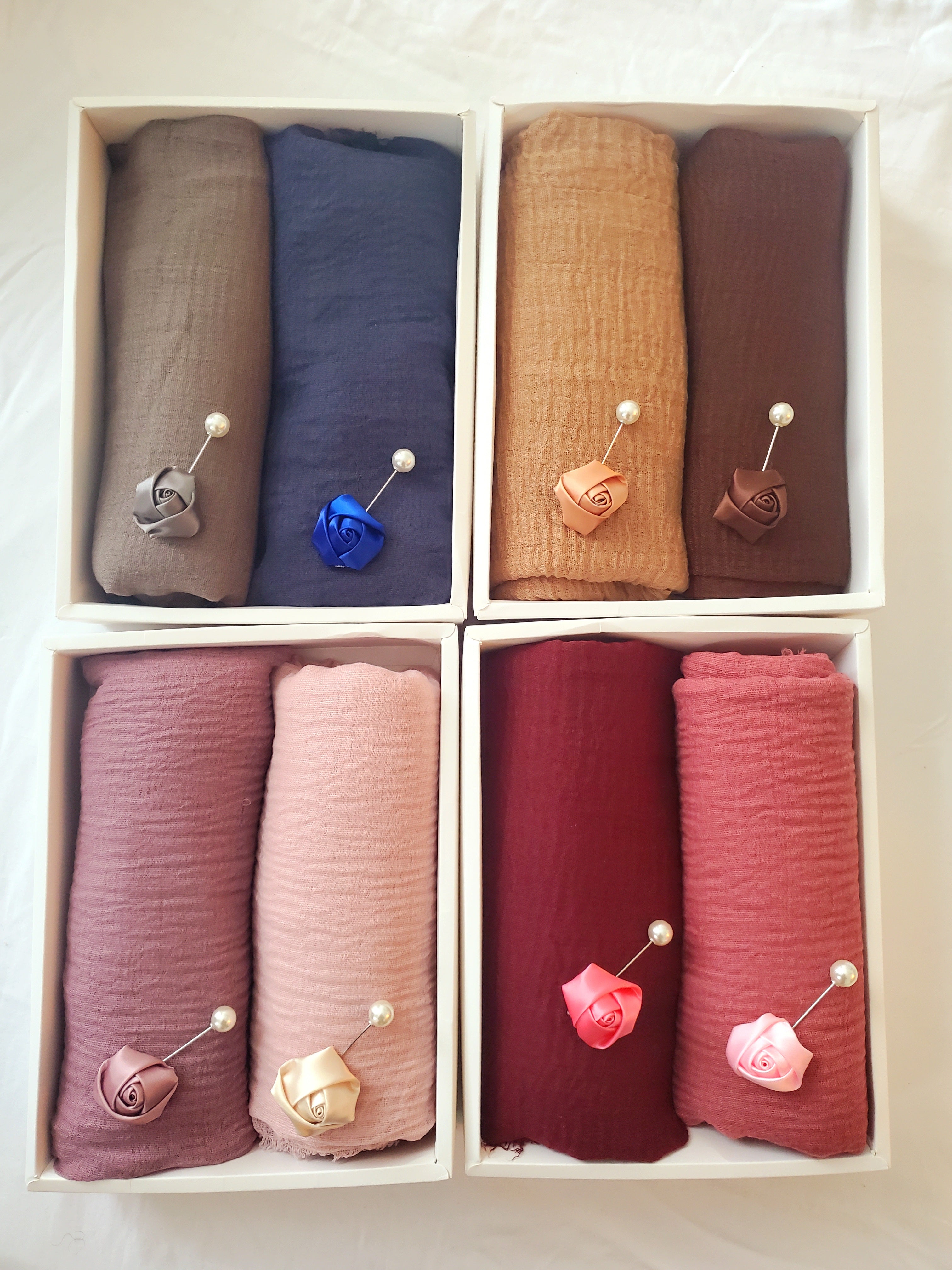 2 pack - CRINKLE COTTON HIJAB SET - Salam Fashion