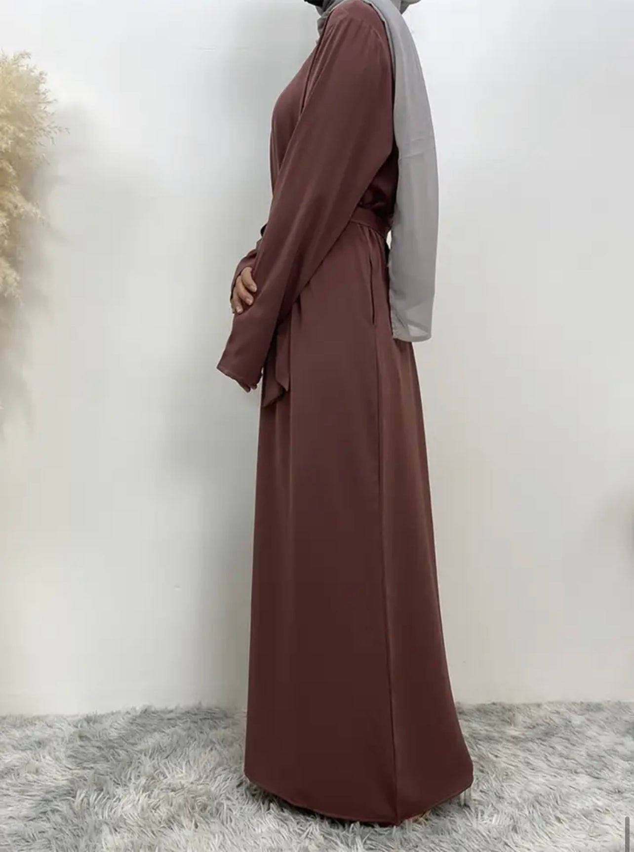 Classic Closed Abaya- Purple - Salam Fashion