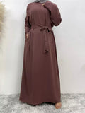 Classic Closed Abaya- Purple - Salam Fashion
