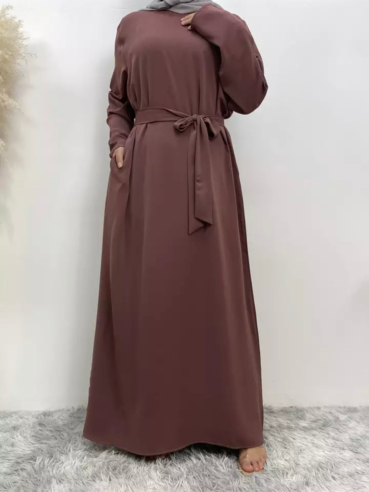Classic Closed Abaya- Purple - Salam Fashion