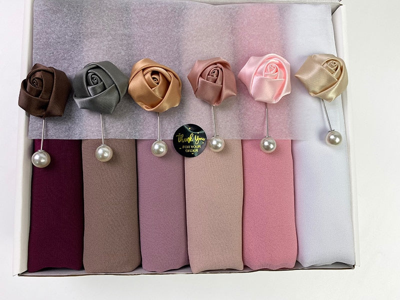 Hijab Set: Cinnamon Spice Chiffon - Salam Fashion